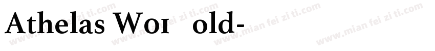 Athelas W01 Bold字体转换